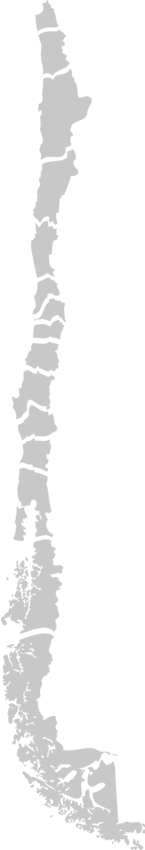 Mapa de Chile con cobertura operativa
